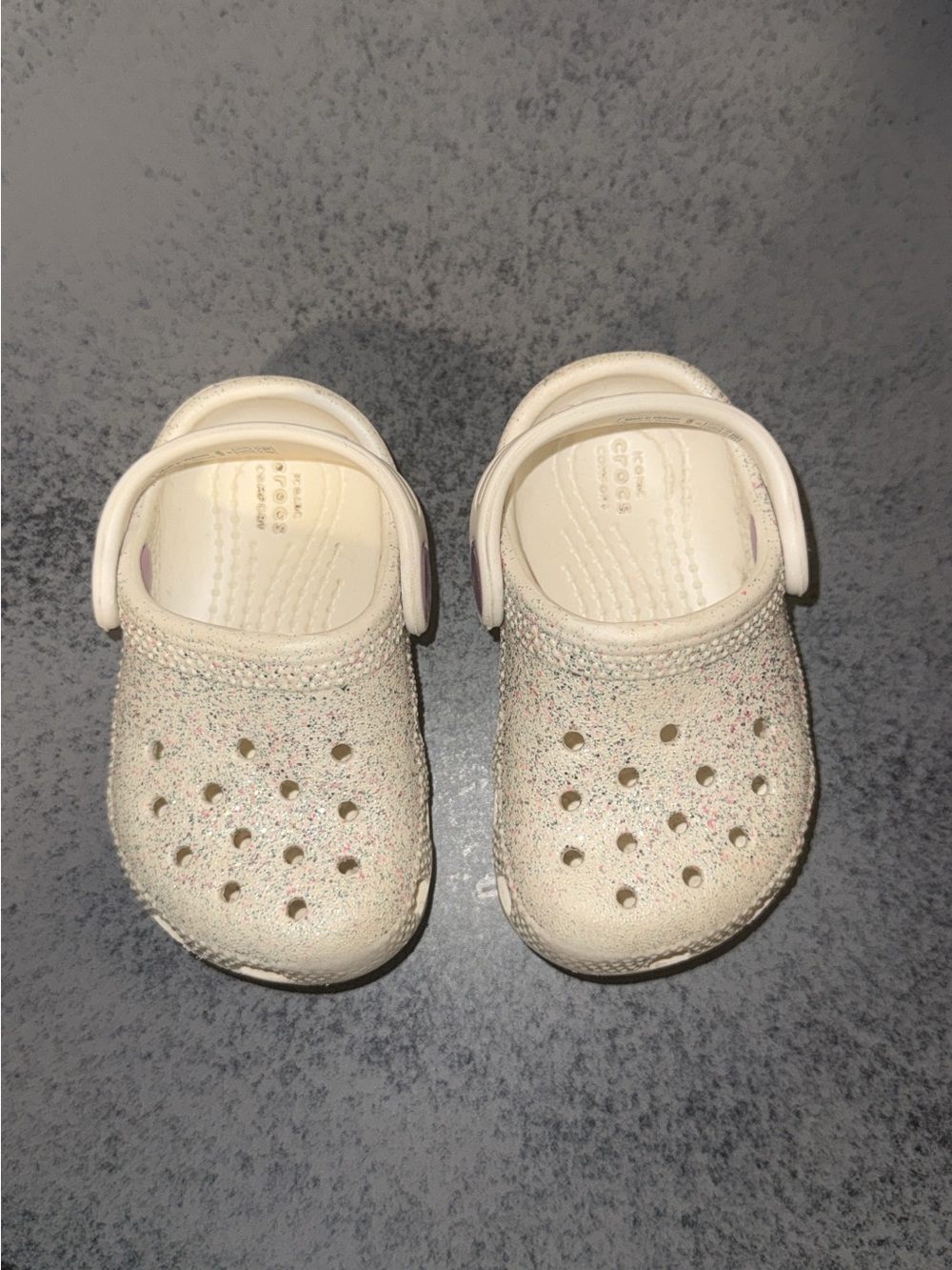 CROCS White glitter